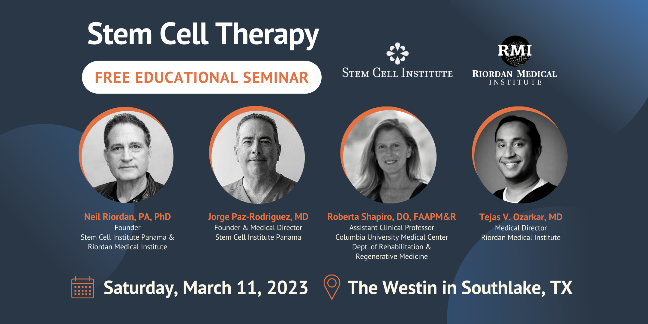 Free Educational Seminar on Stem Cell Therapy: Register Today!