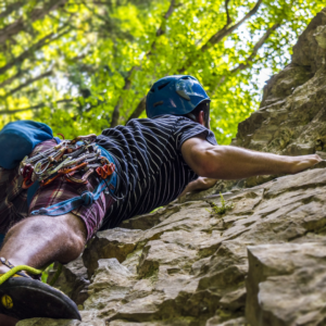 Outdoor rock climber